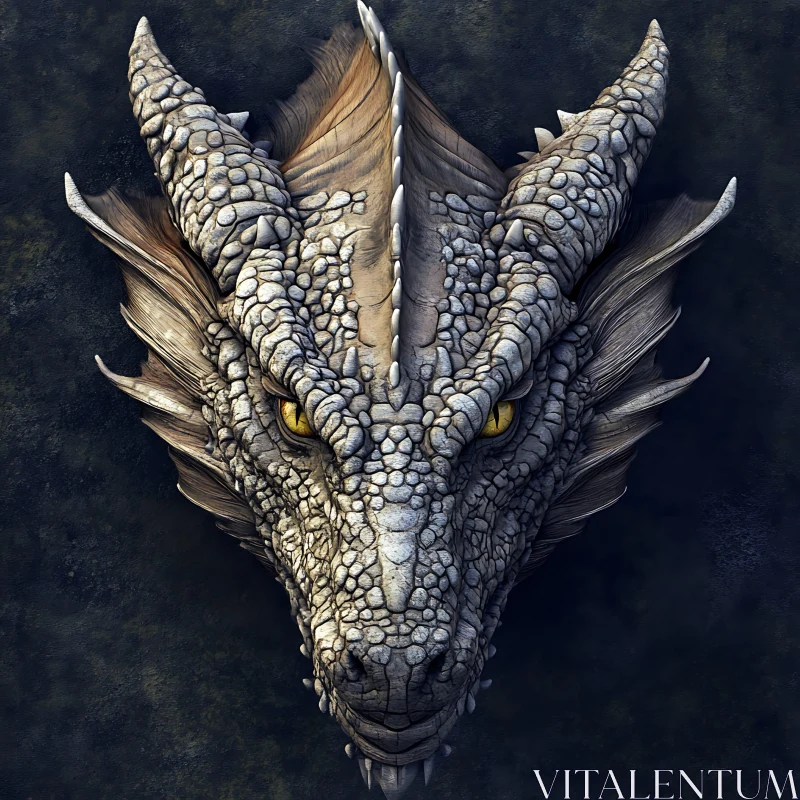 AI ART Dragon of Stone and Shadow