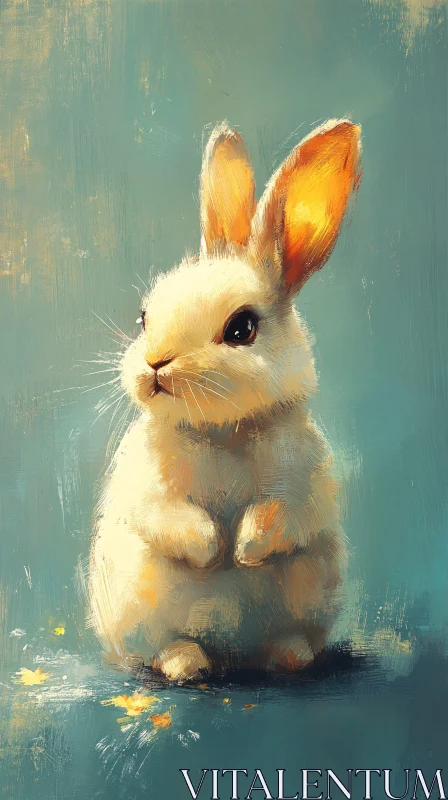 Adorable Bunny Artwork AI Image