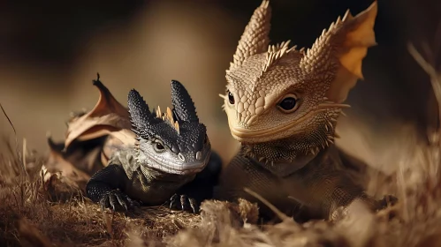 Lizard Duo Portrait