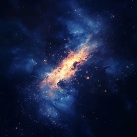 Celestial Nebula with Stars