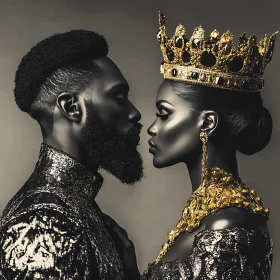 Elegant Portrait of a King and Queen