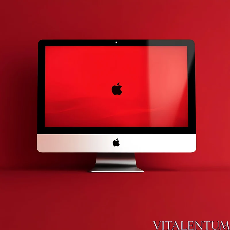 Modern Apple Desktop with Aluminum Finish AI Image