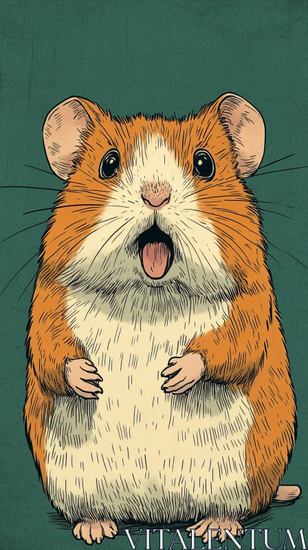 AI ART Charming Hamster Art