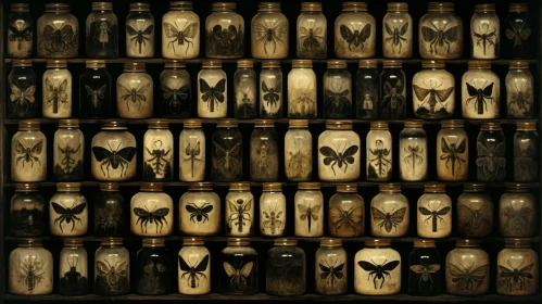 Glass Jars of Butterflies: A Captivating and Mysterious Artwork