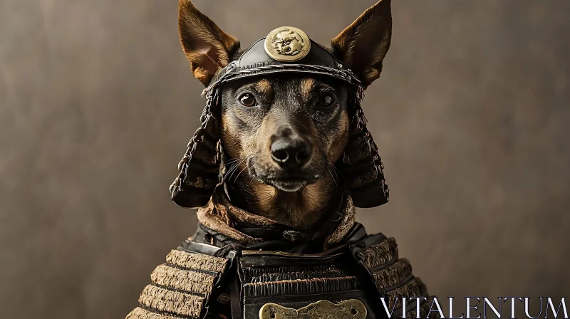 AI ART Canine Samurai in Armor