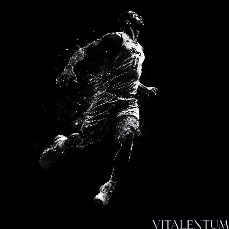 Monochrome Athlete AI Image