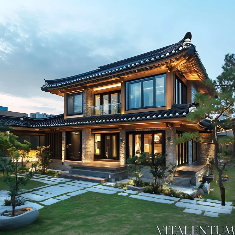 Elegant Traditional Meets Modern Home Design AI Image