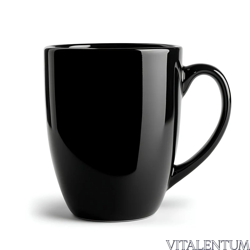 Modern Black Ceramic Cup Still Life AI Image