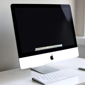 Modern Apple iMac Setup on Minimalist Desk