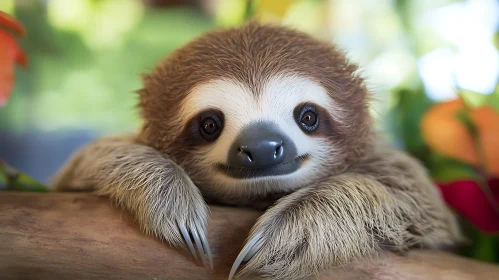 Cute Sloth in Natural Habitat