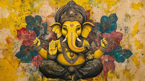 Ganesha Artwork with Ornate Details