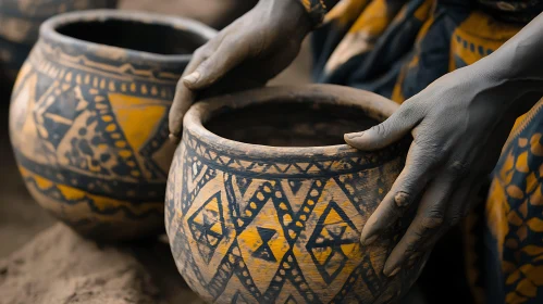 Handcrafted Pottery with Traditional Designs