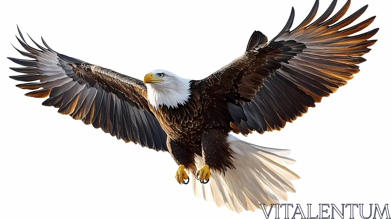 Soaring Bald Eagle AI Image