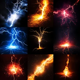 Electric Discharge: A Grid of Lightning