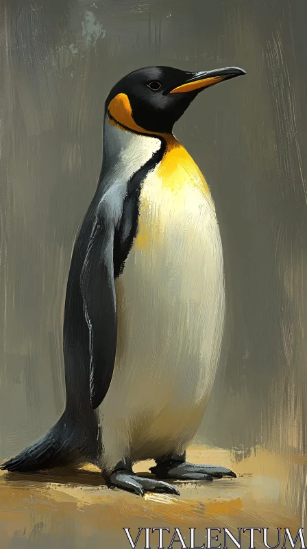 Regal Penguin Artwork AI Image