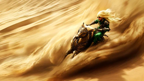 Desert Rider: A Fantasy Scene