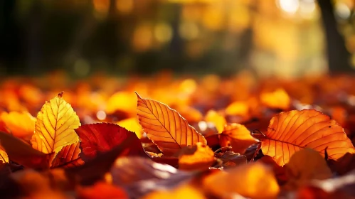 Fallen Leaves in Autumn