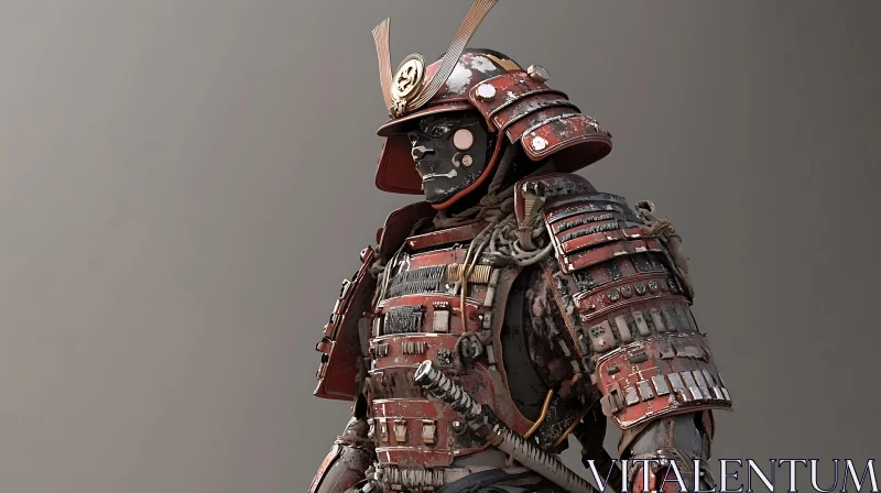 AI ART Armored Samurai Warrior