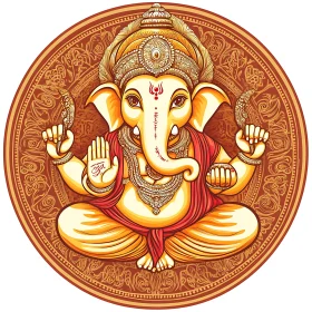 Detailed Ganesha Artwork - Religious Iconography