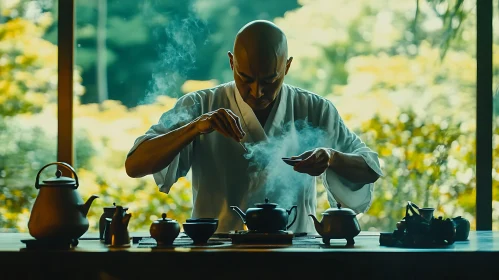 Peaceful Tea Preparation