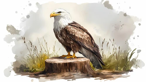 Eagle Artwork in Watercolor