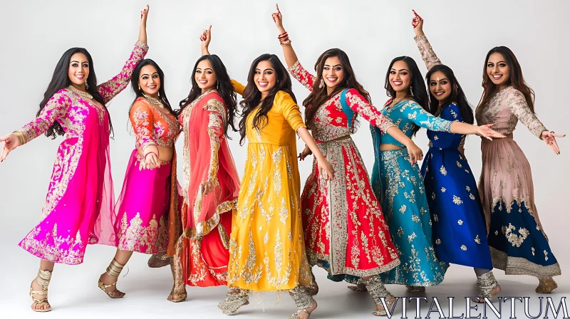 Women in Traditional Indian Attire AI Image