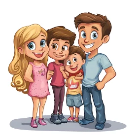 Cartoon Family Portrait