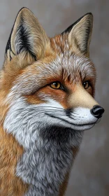 Detailed Fox Wildlife Art