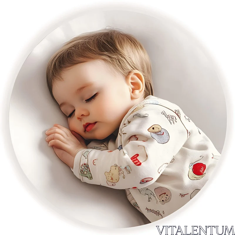 Baby Sleeping Peacefully AI Image