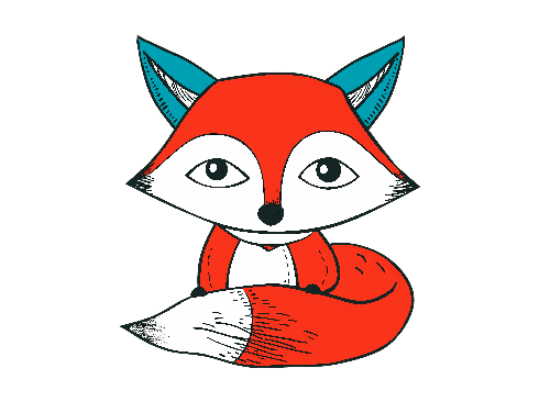 Cute Cartoon Fox T-shirt and Merchandise Design POD Design