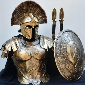 Ancient Golden Warrior Armor and Weapons