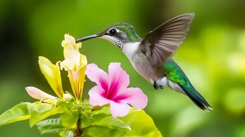 Hummingbird and Blossoms