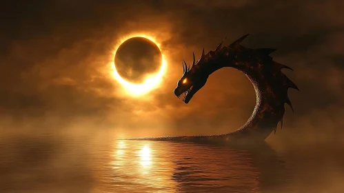 Fantasy Dragon Solar Eclipse