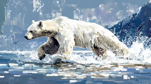 Arctic Majesty: Polar Bear Splash