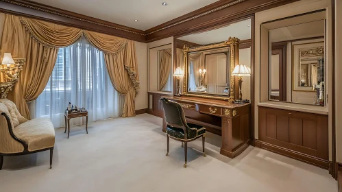 Opulent Vanity Space with Classic Décor