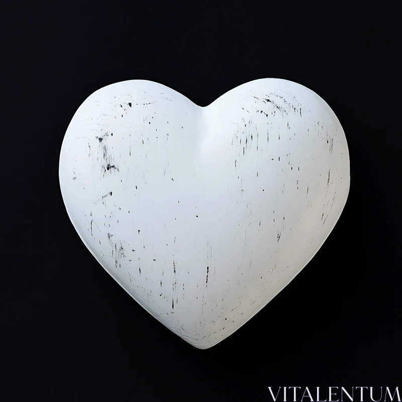 AI ART Heart Shape Object on Black Background