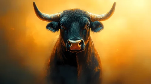 Golden Bull Portrait