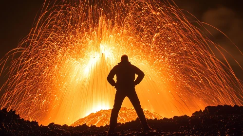 Awe-Inspiring Eruption and Silhouette