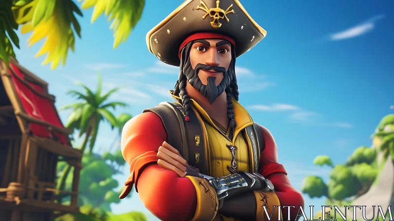 AI ART Island Pirate