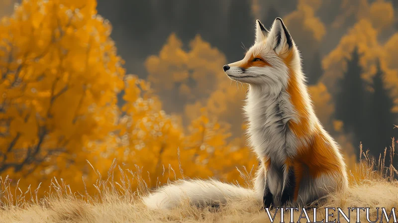 Autumn Fox Serenity AI Image