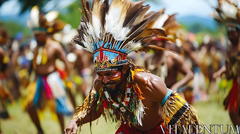 AI ART Indigenous People Dancing in Traditional Dress