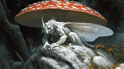 Mushroom Dragon in Forest