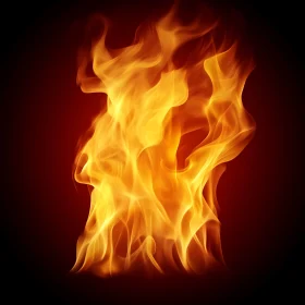 Intricate Display of Dancing Flames