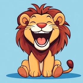 Joyful Lion Illustration