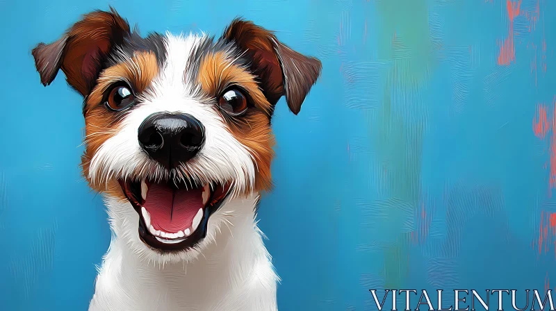 Cheerful Canine Art AI Image