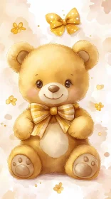 Charming Plush Bear with Bowtie