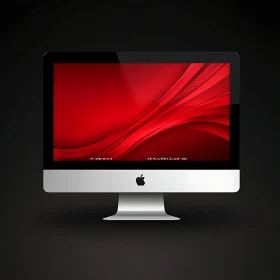 Modern Desktop with Red Display