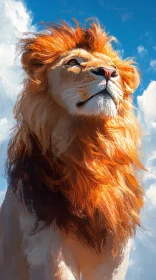 Regal Lion in Artistic Form