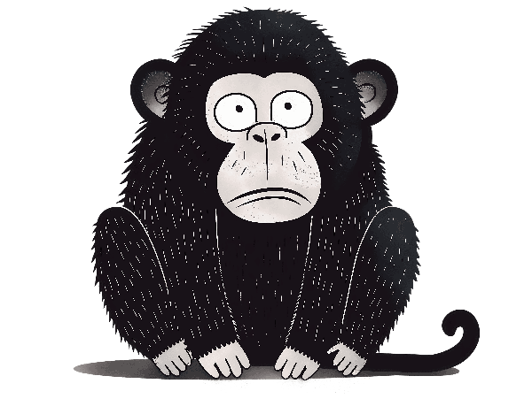 Quirky Monkey T-Shirt Art