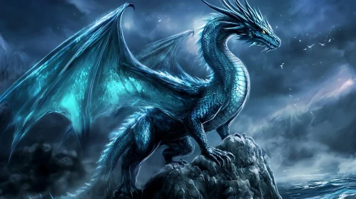 Fantasy Dragon Art: Blue Dragon